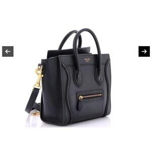 Celine Leather Luggage Nano Handbag